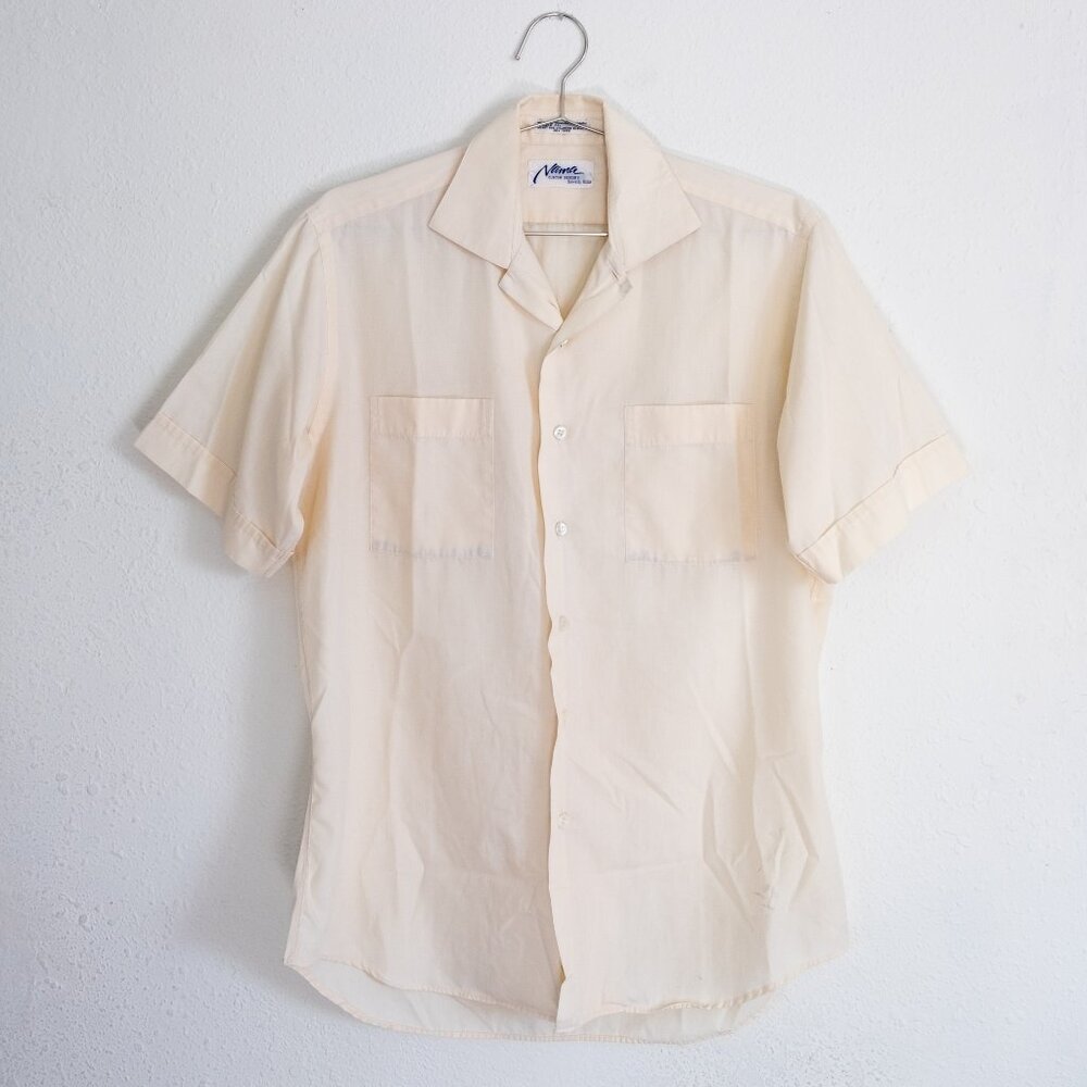 Men's Vintage Cream button down